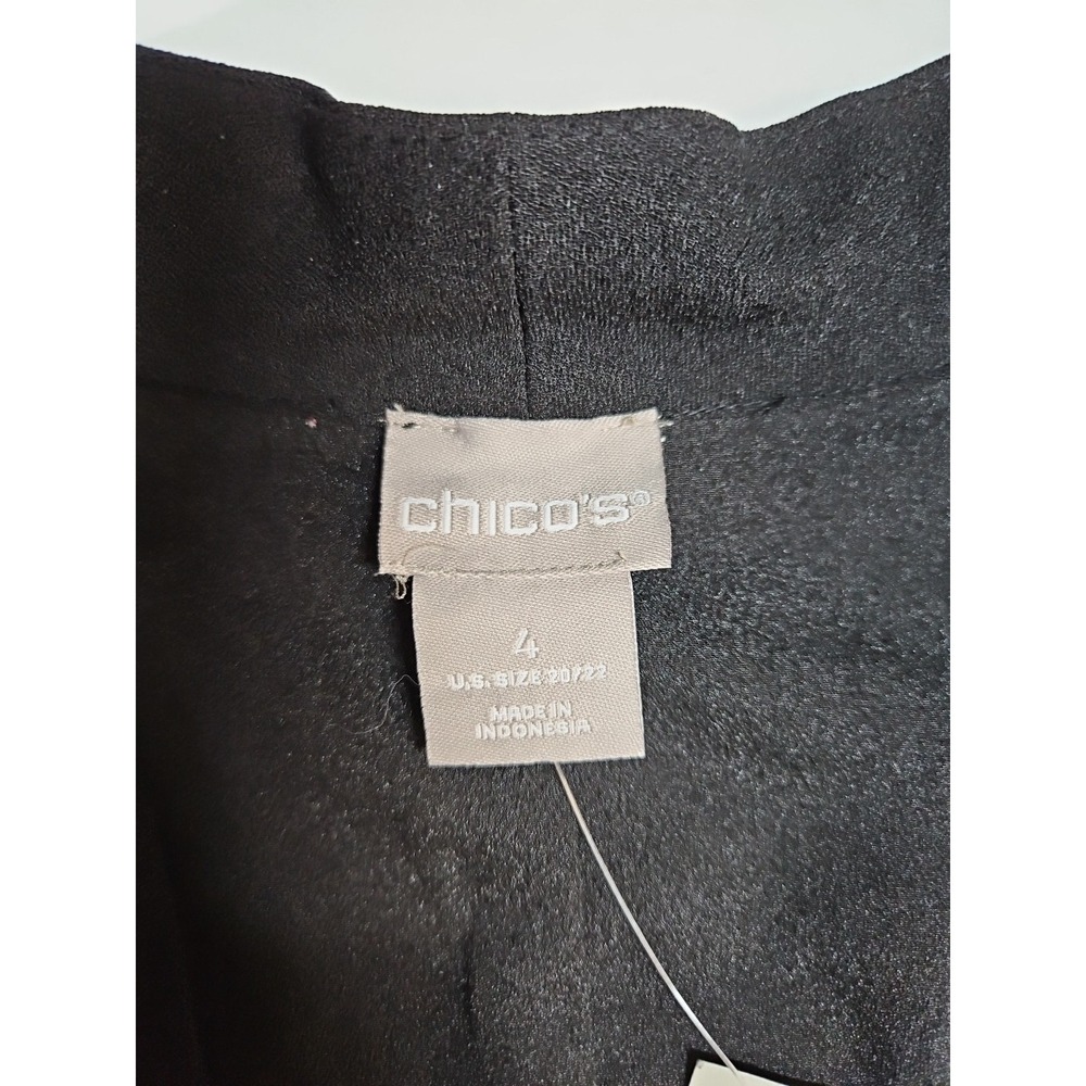 Chicos‎ Womens Patchwork Open Front Multicolor Cardigan Size 4 (XXL) NWT - Picture 5 of 9
